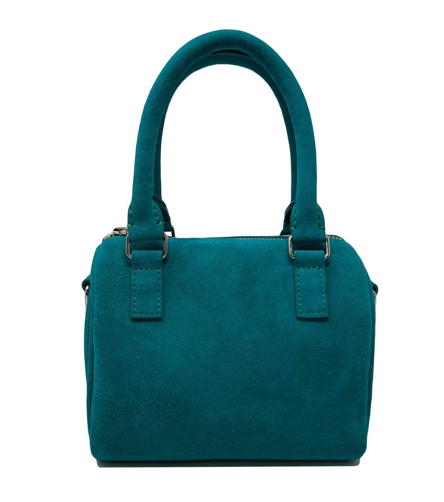 Mini handbag turquoise suede leather