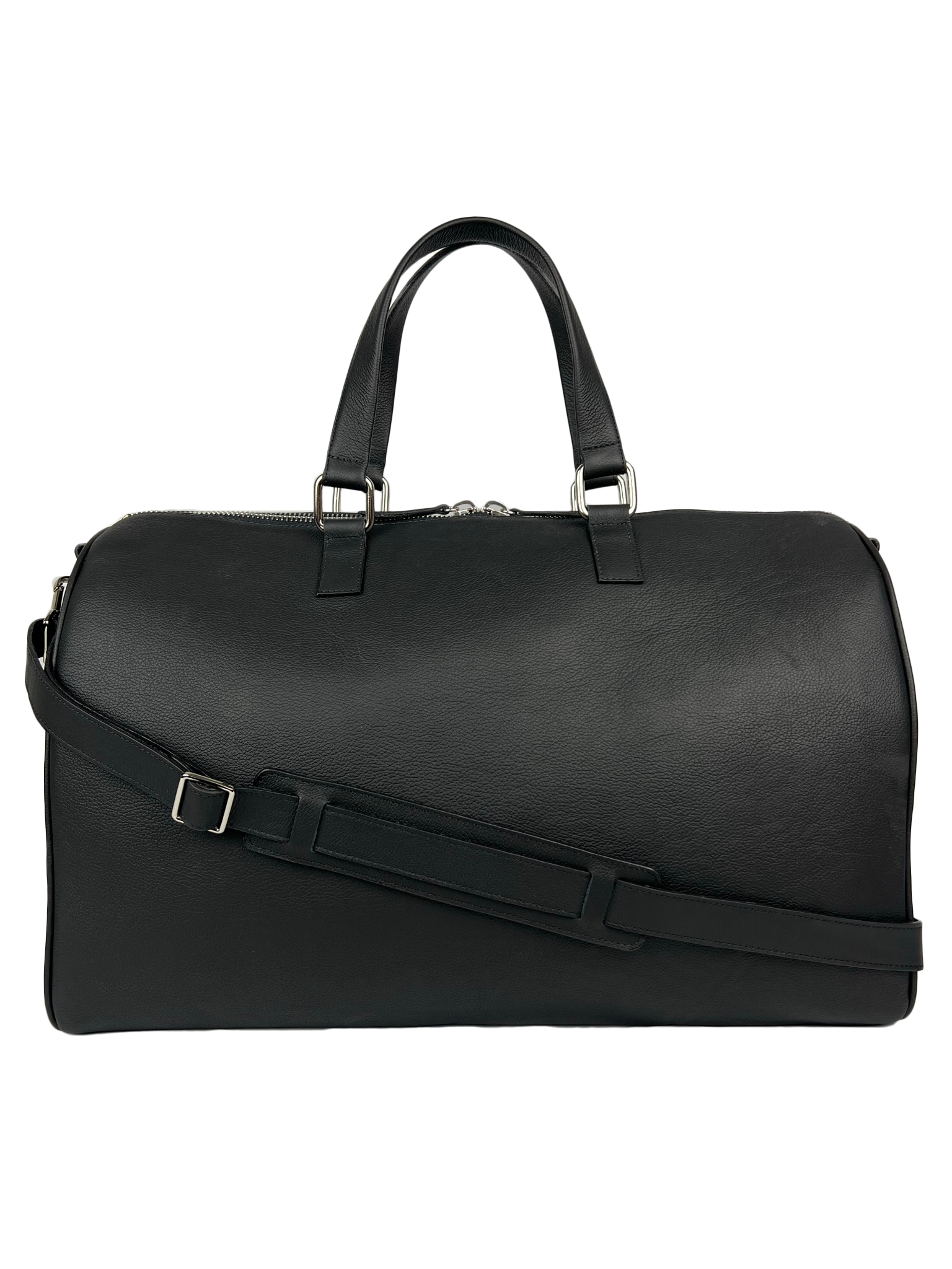 Duffle Bag black full grain leather