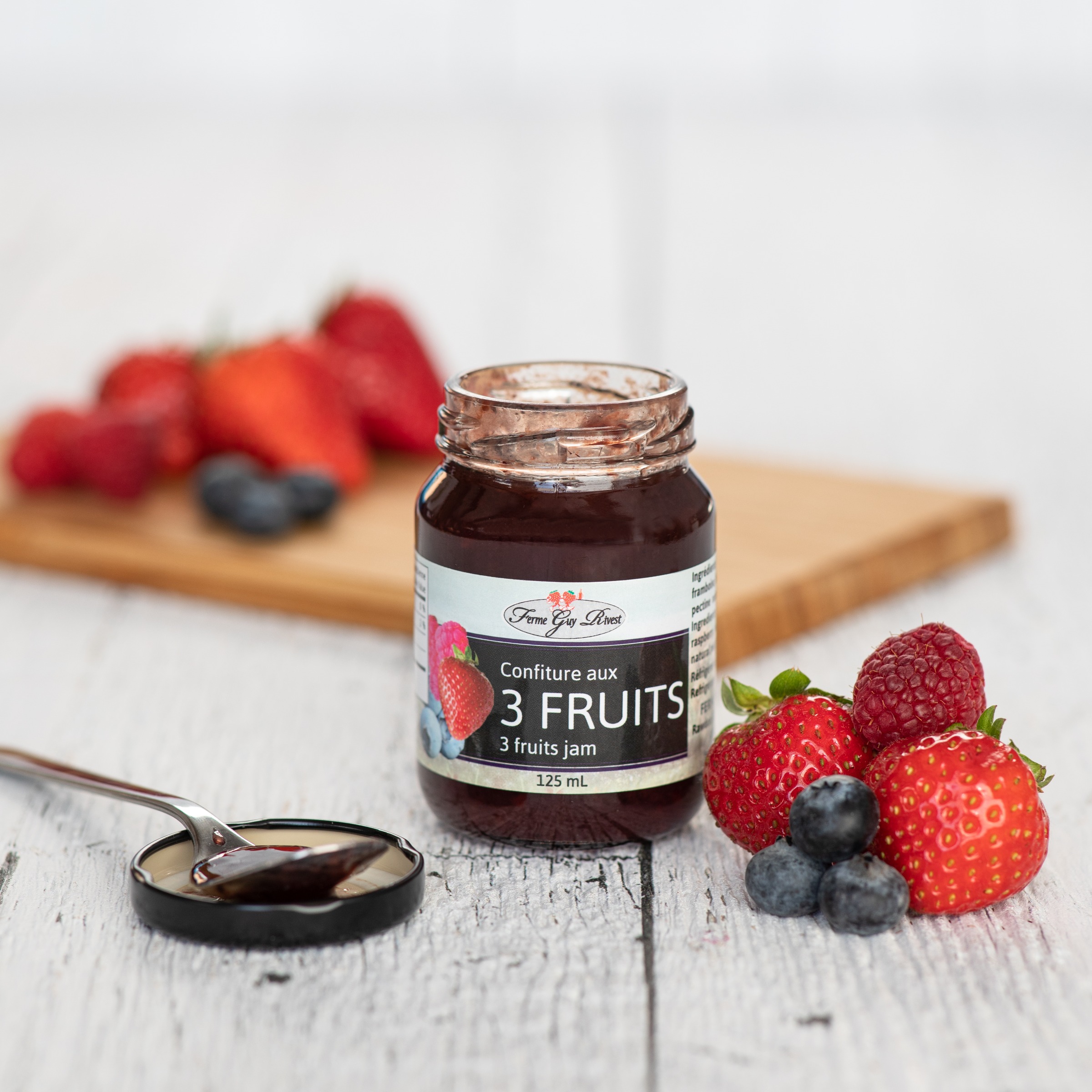 Confiture 3 fruits - 3 fruits jam 125ml