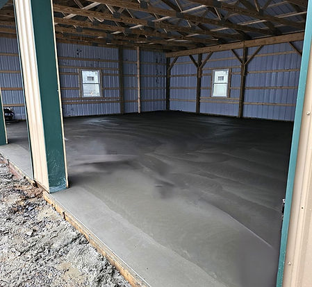 Finished concrete garage floor by Precision Flat Works in Wayne County NY