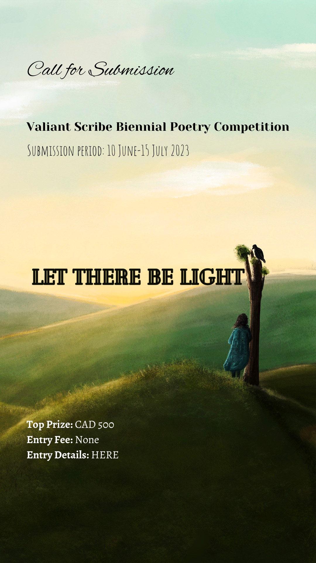 Valiant Scribe 2023 Poetry Competition - Let there be Light
Tags: Social Issues, Social Justice, Christian Magazine/Literary Journal