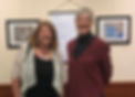 Marjorie Maddox and Karen Elias at Schlow Library exhibit in State College .jpeg