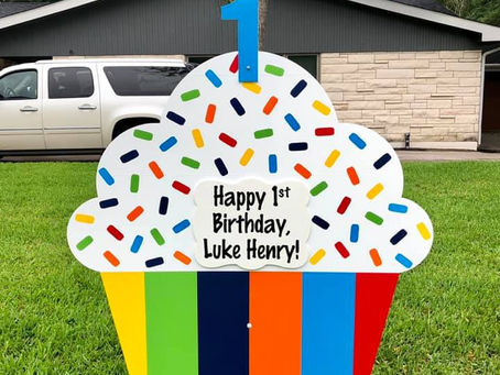 First Birthday Yard Sign ~ Bryan, TX