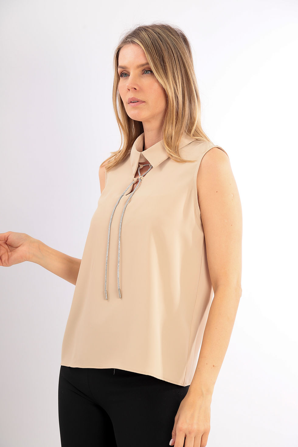 Küçük resim: Yakalı zincir bluz 36-60 beden aralı 4 renk