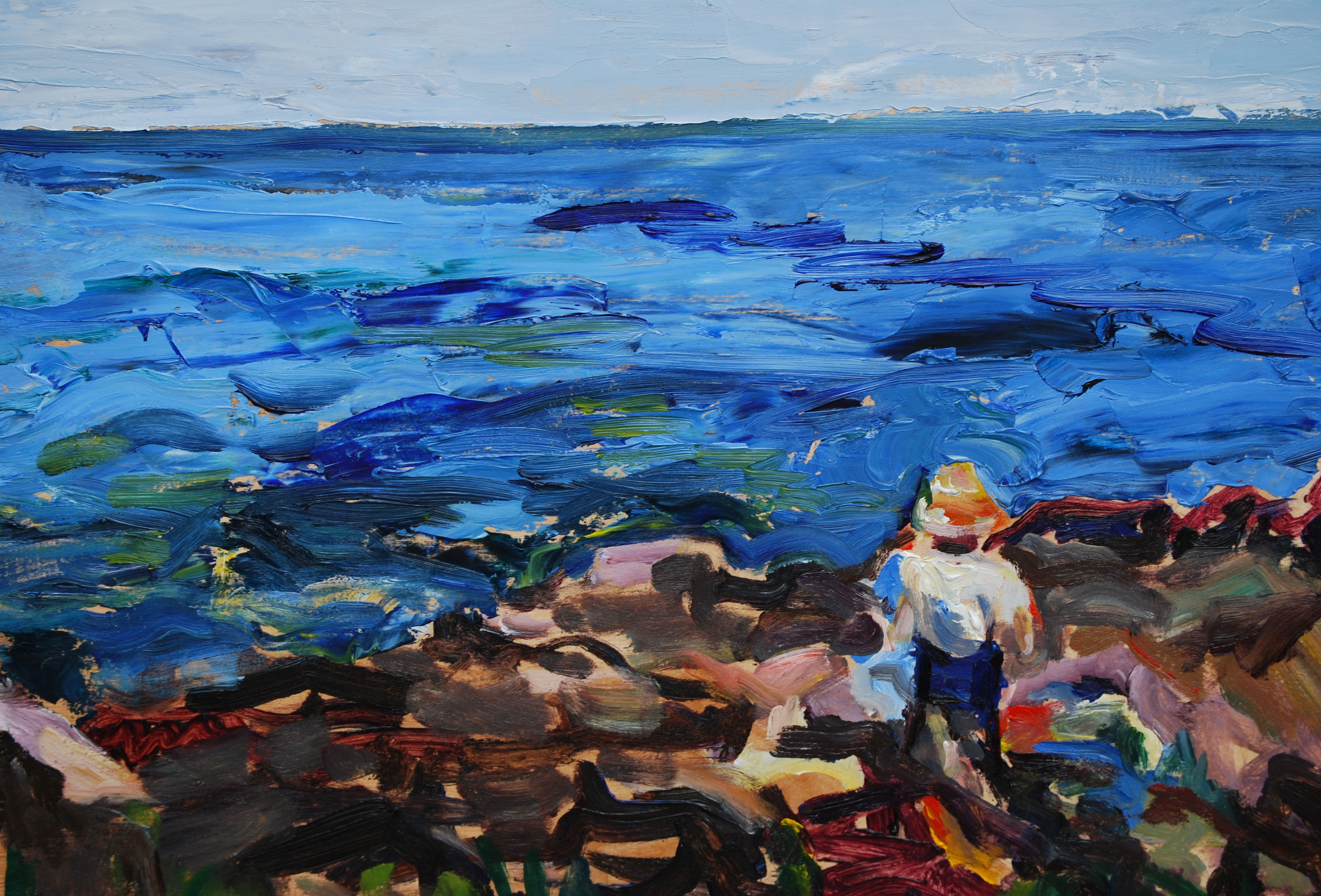 Marguerite On The Rocks, Monhegan, 2015