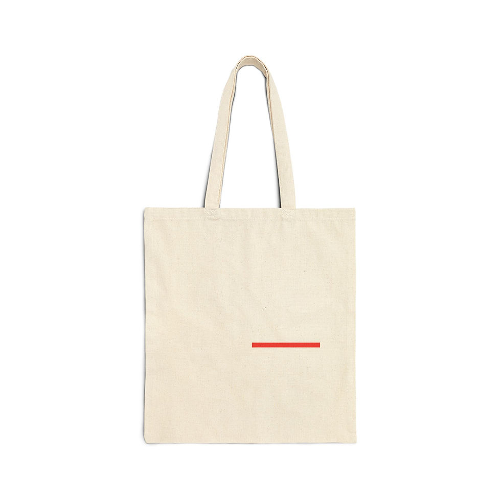 Thumbnail: Minimal Red Dash Canvas Tote