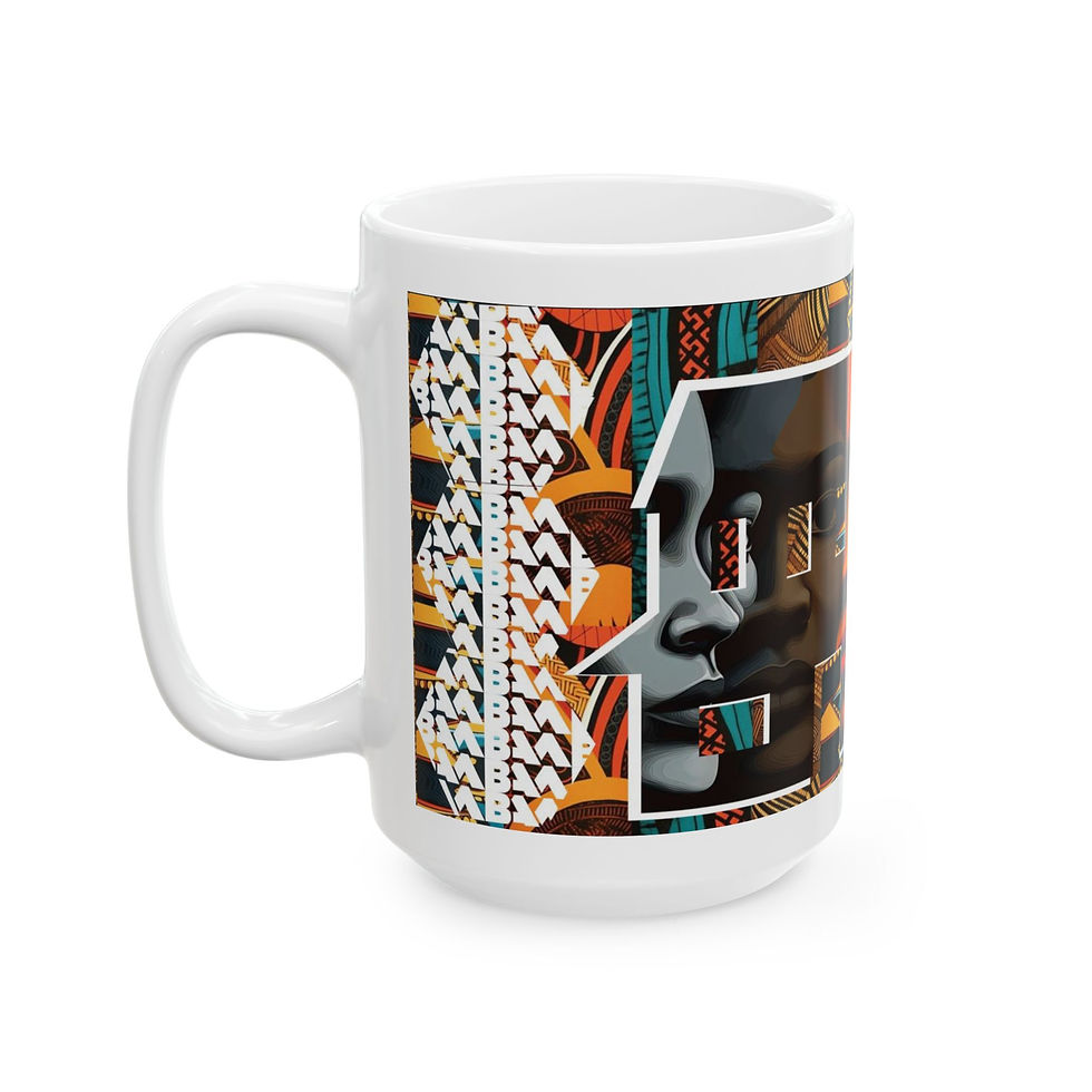Thumbnail: Abstract Afrocentric Ceramic Mug — Colorful African Art Coffee Cup (11oz & 15oz)