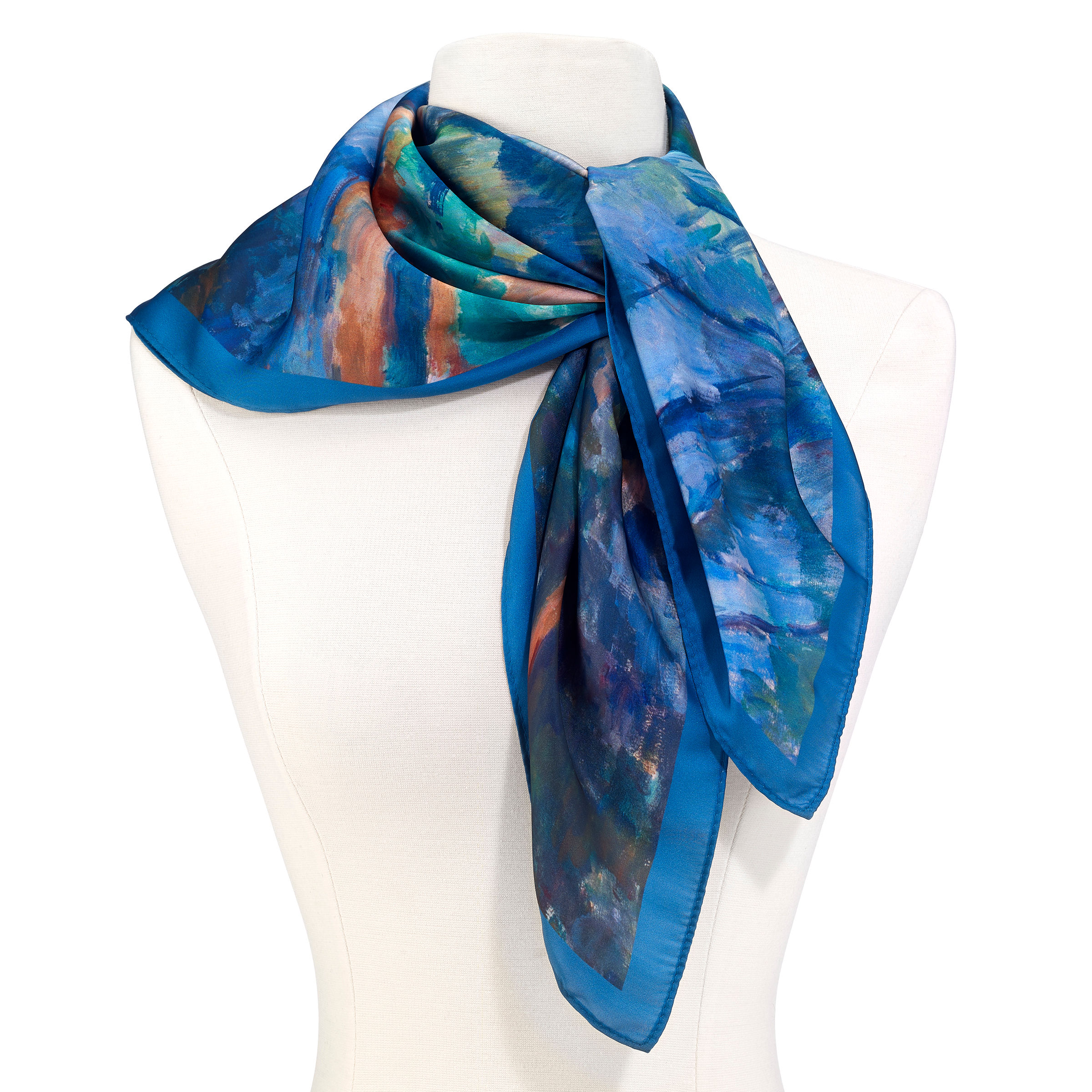 Paul Cezanne, The Brook Square Satin Chiffon Scarf