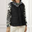Thumbnail: Blk/Wht Leopard Quilted Vest