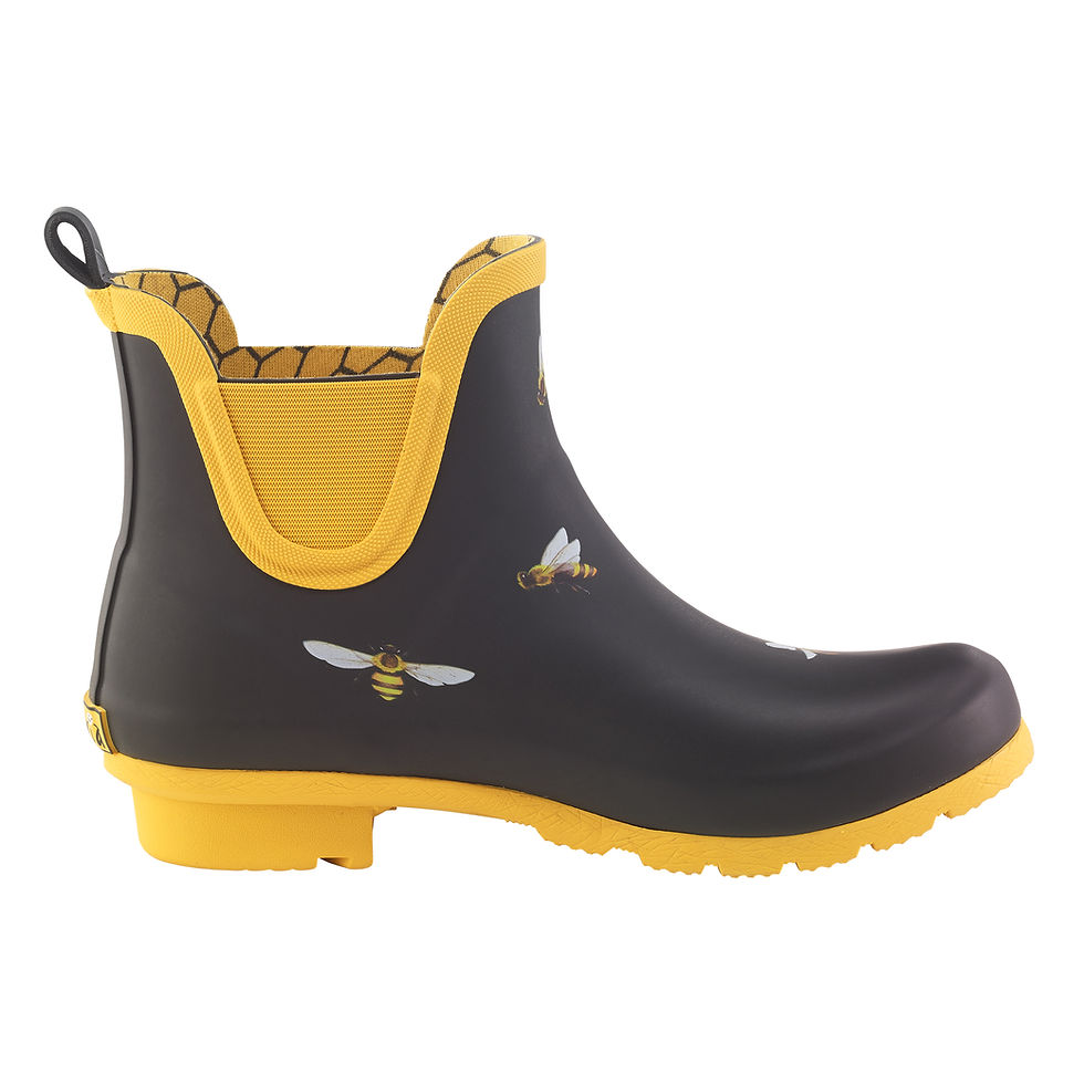 Thumbnail: Black Bees Chelsea Rain Boot