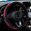 Miniatura: PU Carbon Fiber Leather Car Steering Wheel Cover without Inner Ring Suitable for