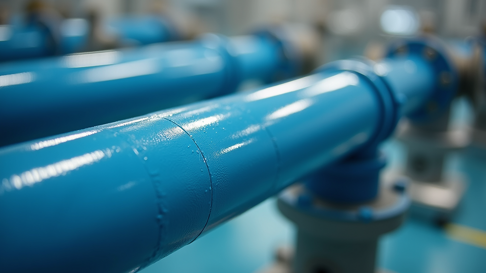 Close-up view of membrane filtration modules used in sewage treatment