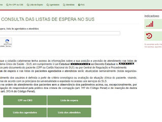 Divulgação das Listas de Espera de Consultas Especializadas e Cirurgias Eletivas