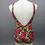 Thumbnail: 1950/60's Red Floral Print Swimsuit