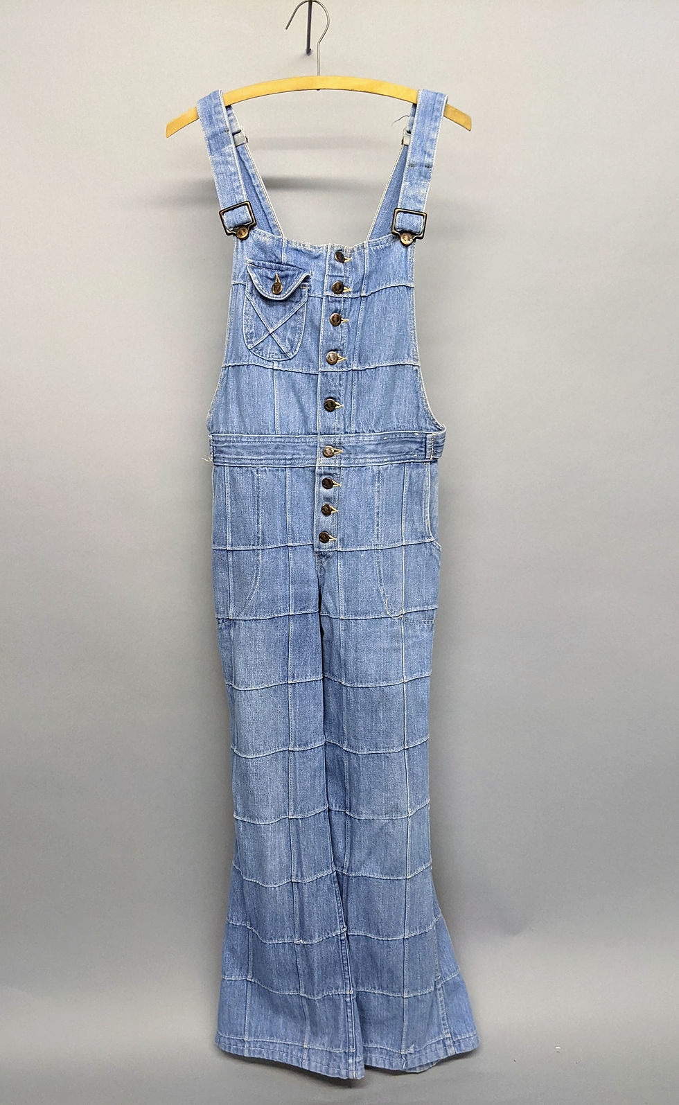 Thumbnail: 1970's Hang Ten Patchwork Denim Overalls