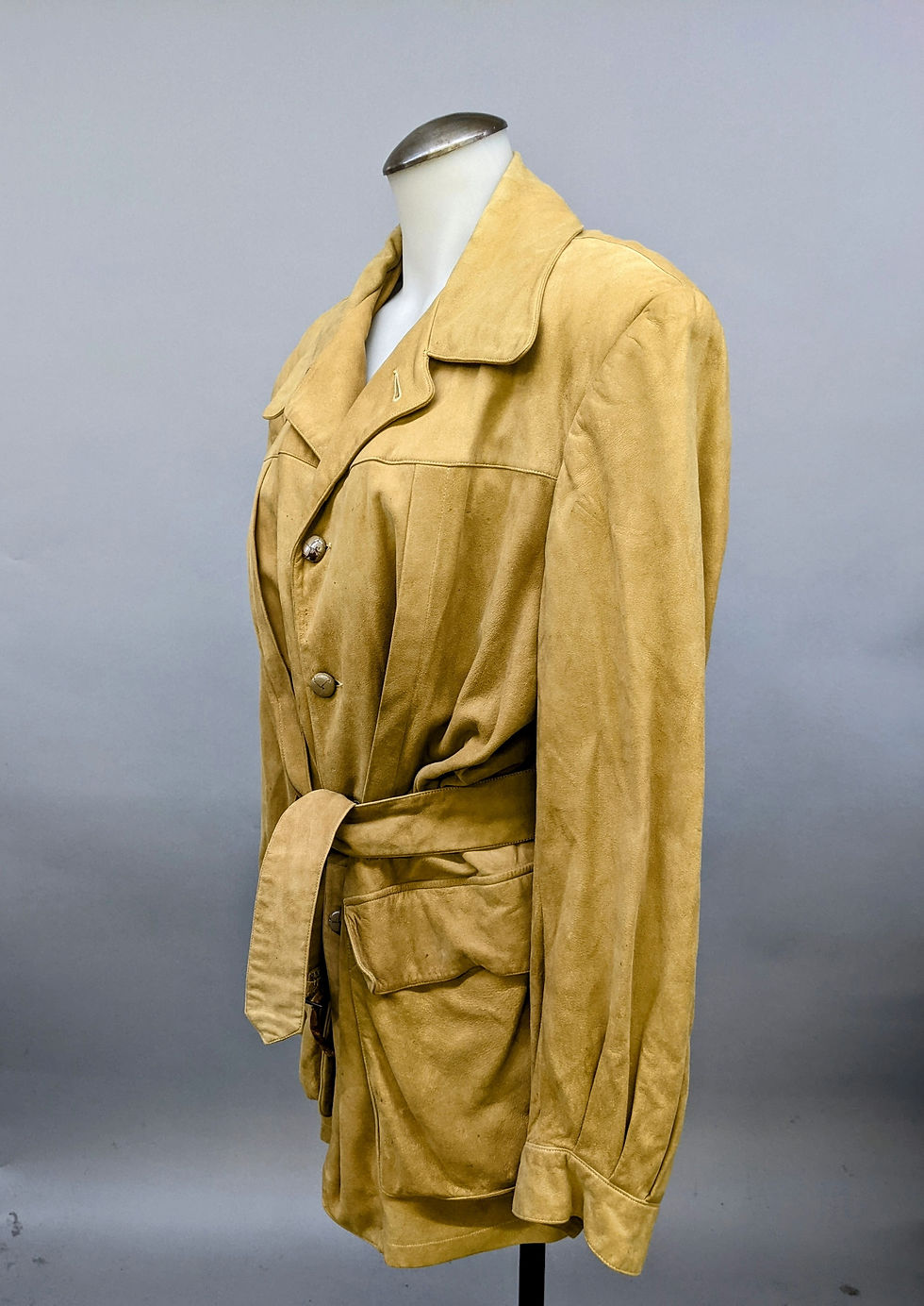 Thumbnail: 1940's Men's Suede Belted Jacket