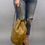Thumbnail: Vintage Suede Drawstring Tote Bag