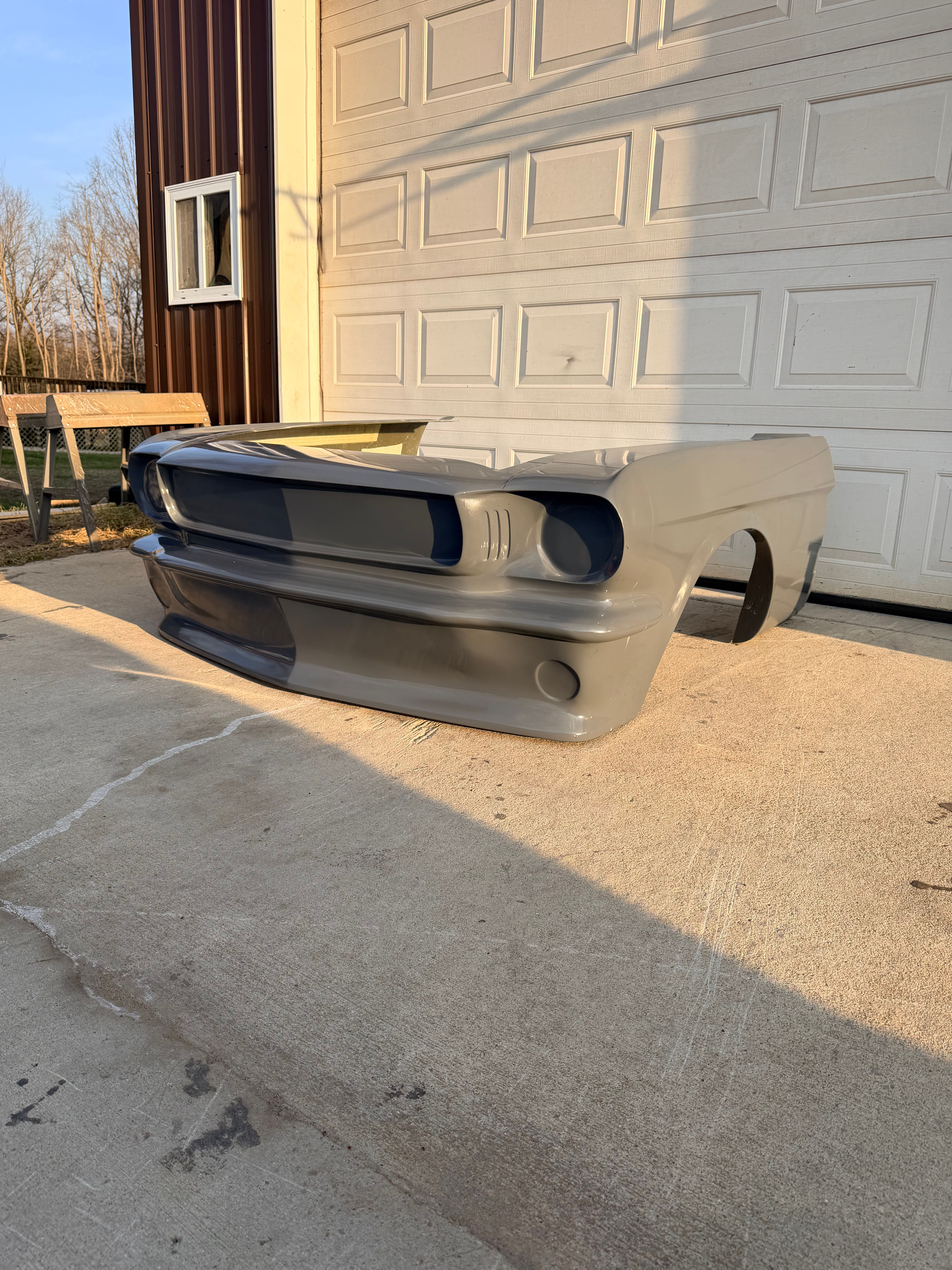 1965-66 mustang one piece fiberglass front end 