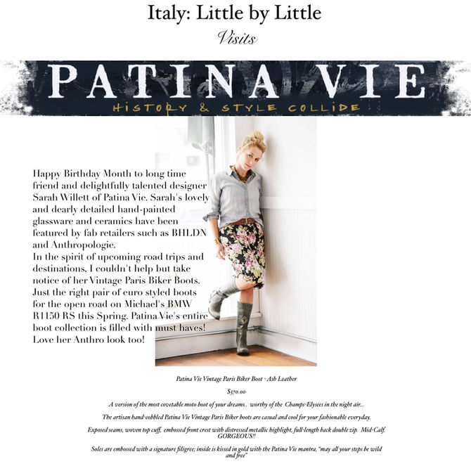 Italy: Little by Little visits Patina Vie