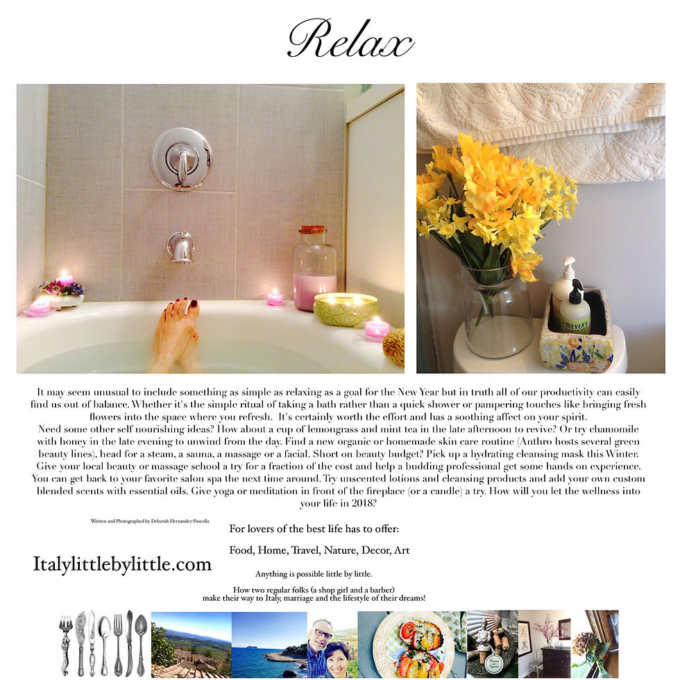 Relax with simple pampering rituals