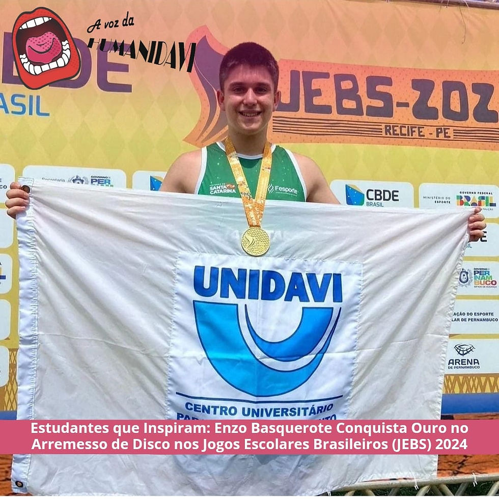 Estudantes que Inspiram: Enzo Augusto Scheller Basquerote Silva conquista 1º Lugar nos Jogos Escolares Brasileiros (JEBS) 2024