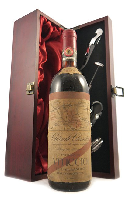 Vintage bottle of Chianti classico