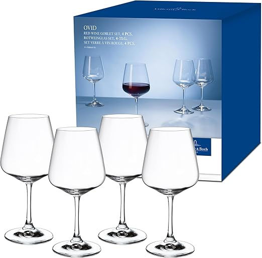 Vileroy and Boch ovid red wine glasses