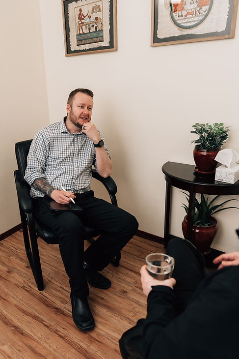 Dason Harker in therapy session