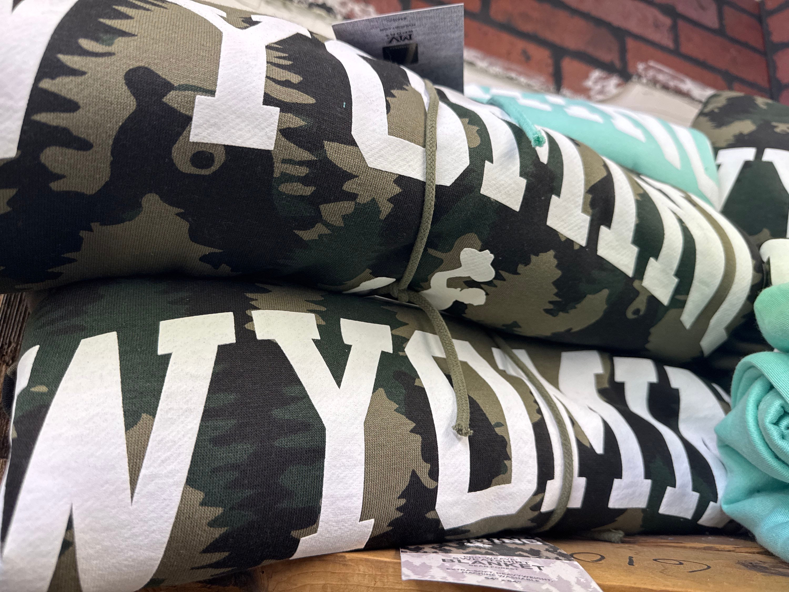 Wyoming Camo Bear blanket 