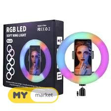 Thumbnail: tik-tok RGB ring led light 33cm / ტიქ-ტოკ რგოლი ნათება 33ს