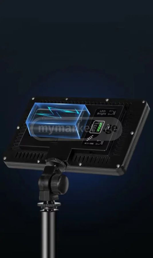 Thumbnail: led panel with  500 dimmer and battary / ლედ პანელი დიმერით დატენ
