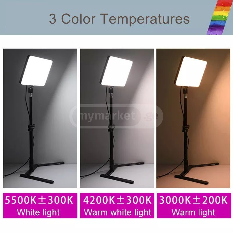 Thumbnail: photo led panel light 10 inch / ფოტო განათების ლედ პანელი პ