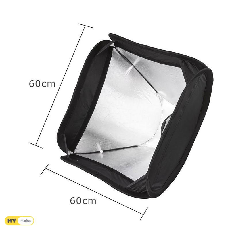Thumbnail: ფლეში და იმპულსური სოფთბოქსი godox / softbox 80*80cm