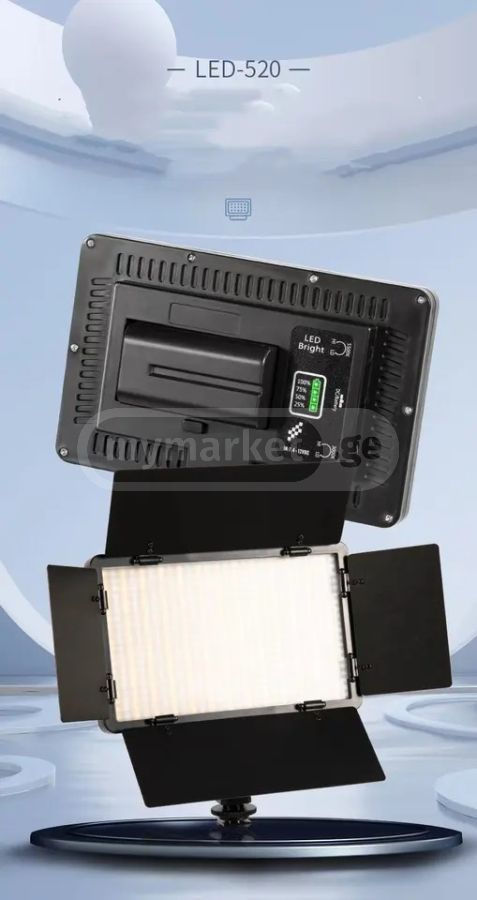 Thumbnail: led panel with  500 dimmer and battary / ლედ პანელი დიმერით დატენ