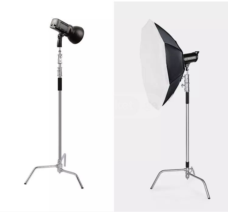 Thumbnail: C type metal tripod 3m / სტუდიის შტატივი მძიმე