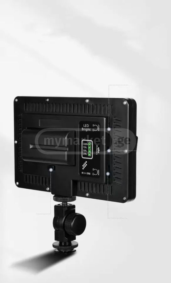 Thumbnail: led panel with  500 dimmer and battary / ლედ პანელი დიმერით დატენ