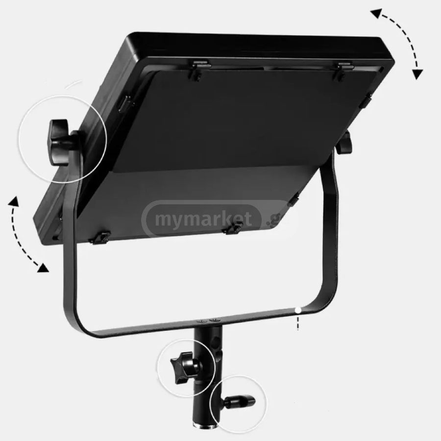 Thumbnail: led panel 800 with dimmer and battary 23 cm / ლედ პანელი დიმერით