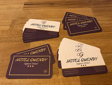 Hotel business cards, Bour, Luxembourg