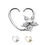 Miniatura: Piercing a forma di Cuore con Fiore