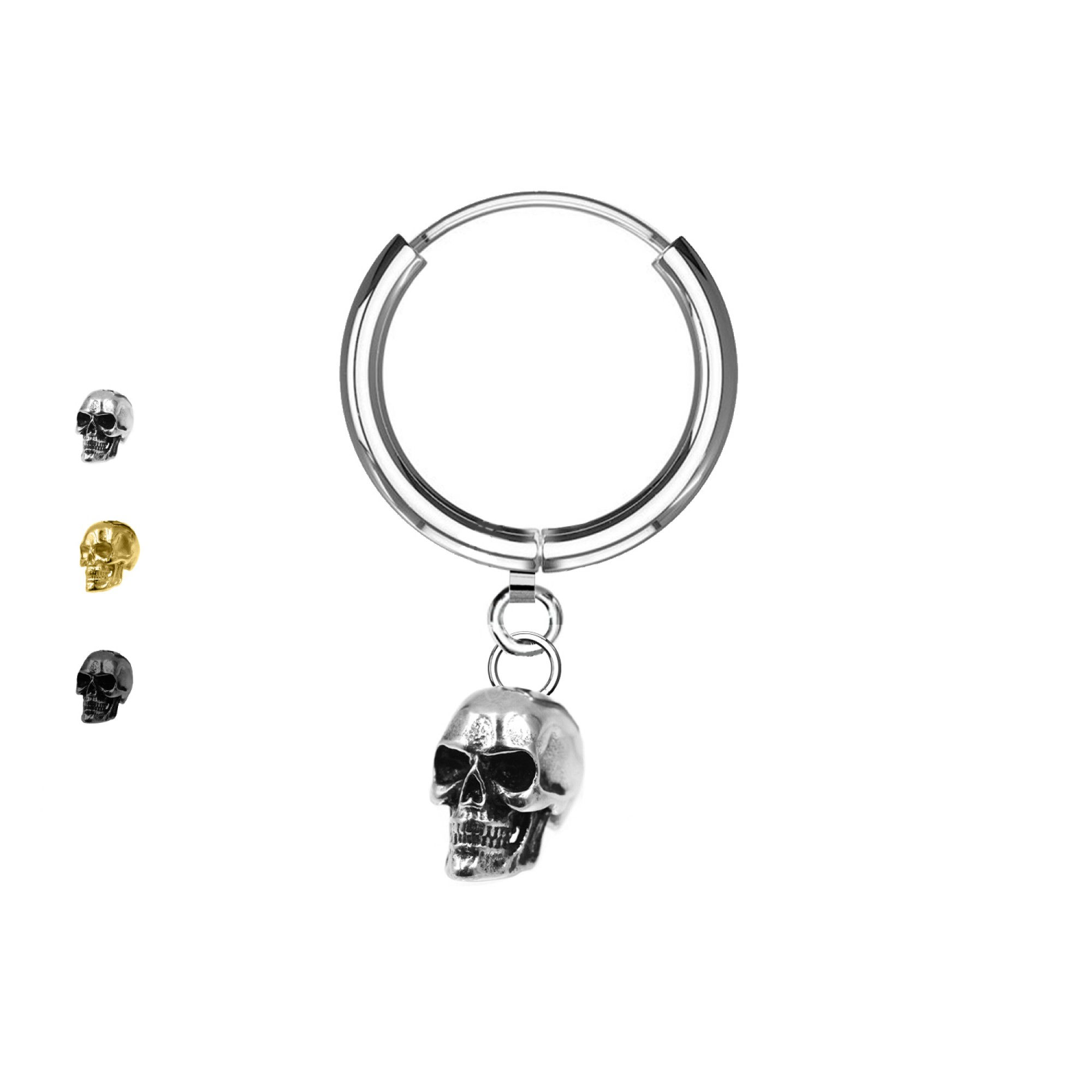 Piercing Orecchio Lobo con Teschio