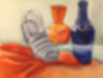 Still life-blue and orange