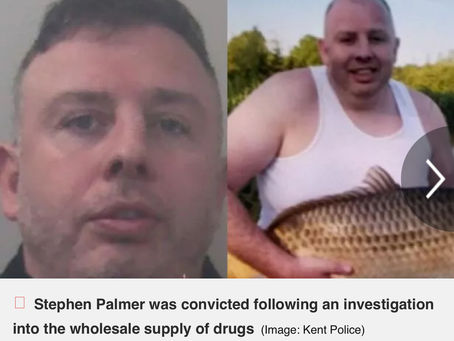 Dealer identified as user of secret messaging system thanks to photo of him holding large fish ⚠️ Police were able to tie Stephen Palmer to messages on the encrypted phone network #Encrochat