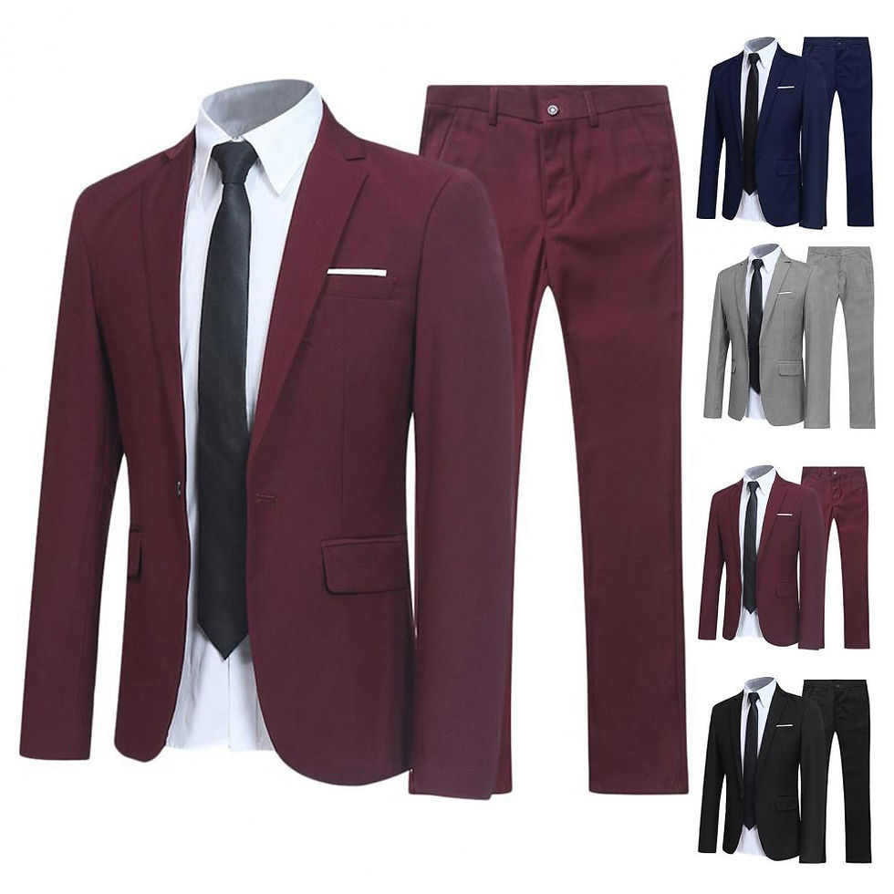 Miniatura: Men Pants Two Pieces Set Commuting Loose Leisure Fashion Office Business Suit We
