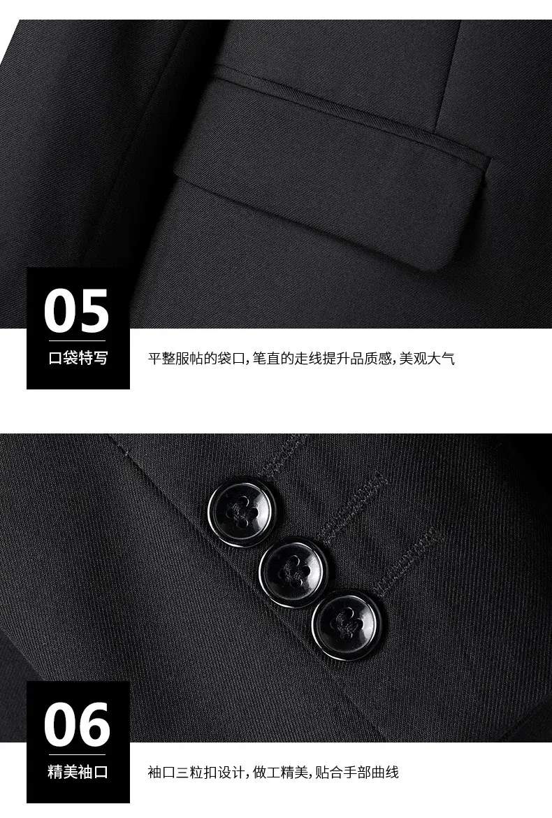 Miniatura: 8XL Suit (Blazer+pants) Fashion Business Gentleman Italian Style Slim Solid Colo