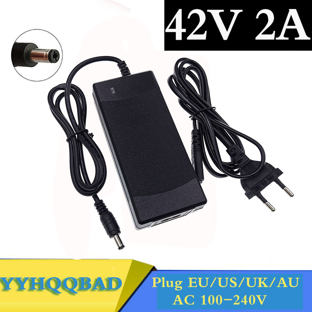 36V 2A battery charger Output 42V 2A Charger Input 100-240 VAC Lithium Li-ion Li