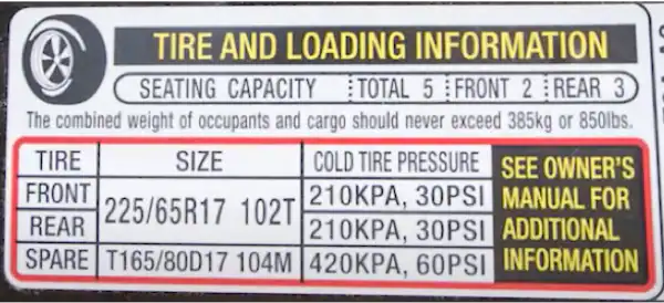 Picture of Tire SIZE EXAMPLE-in door jamb.webp