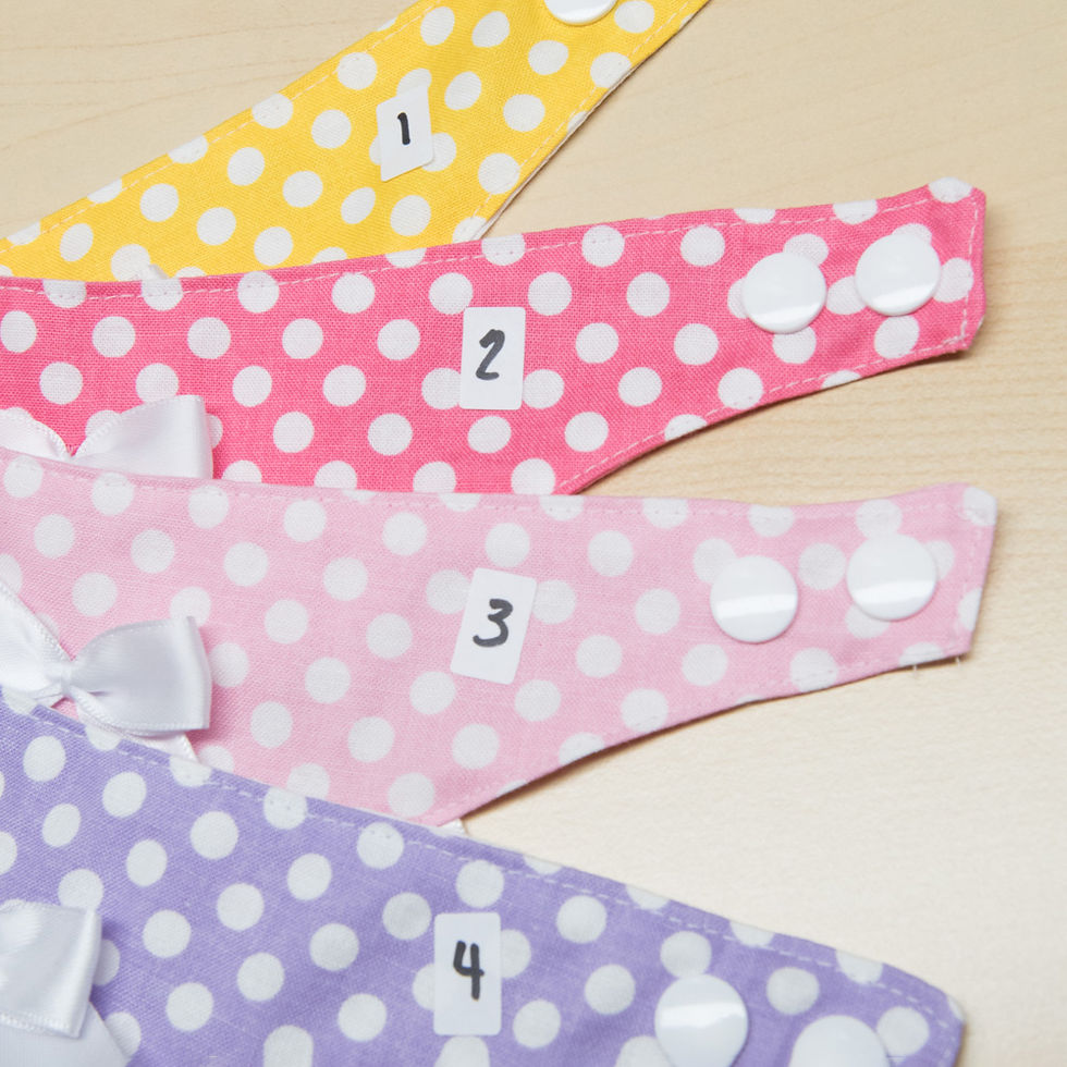Miniature : Bandana à pois pour chien chat
