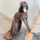Miniature : Robe cape Leopard or/argent pour chien ou chat