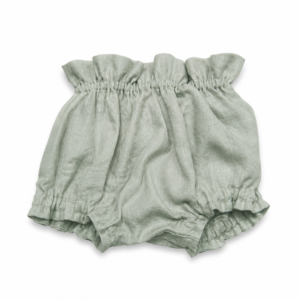 Thumbnail: Linen Flutter Bloomers for Baby Girls — Multiple Colours Available