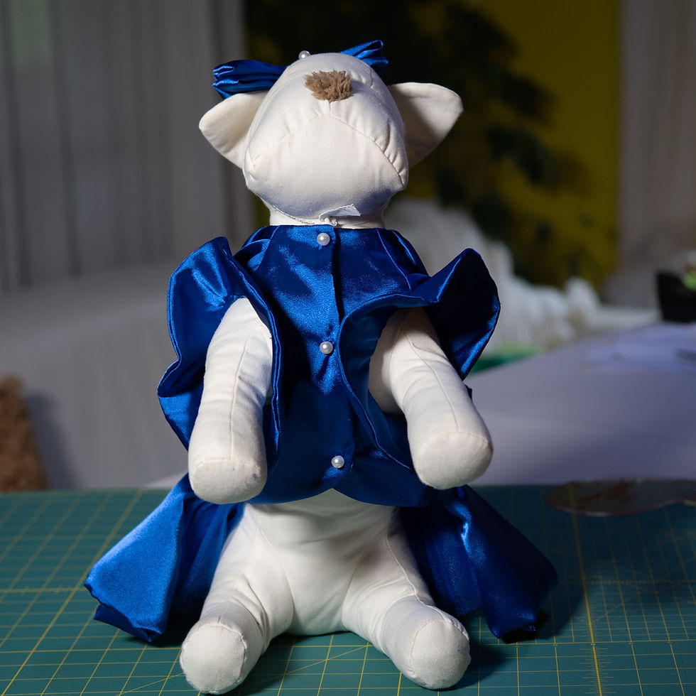 Thumbnail: 3D Waves Satin Dress for dog or cat